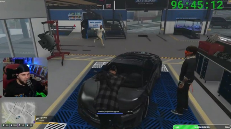 主播不眠玩《GTA V》164小时创直播新纪录