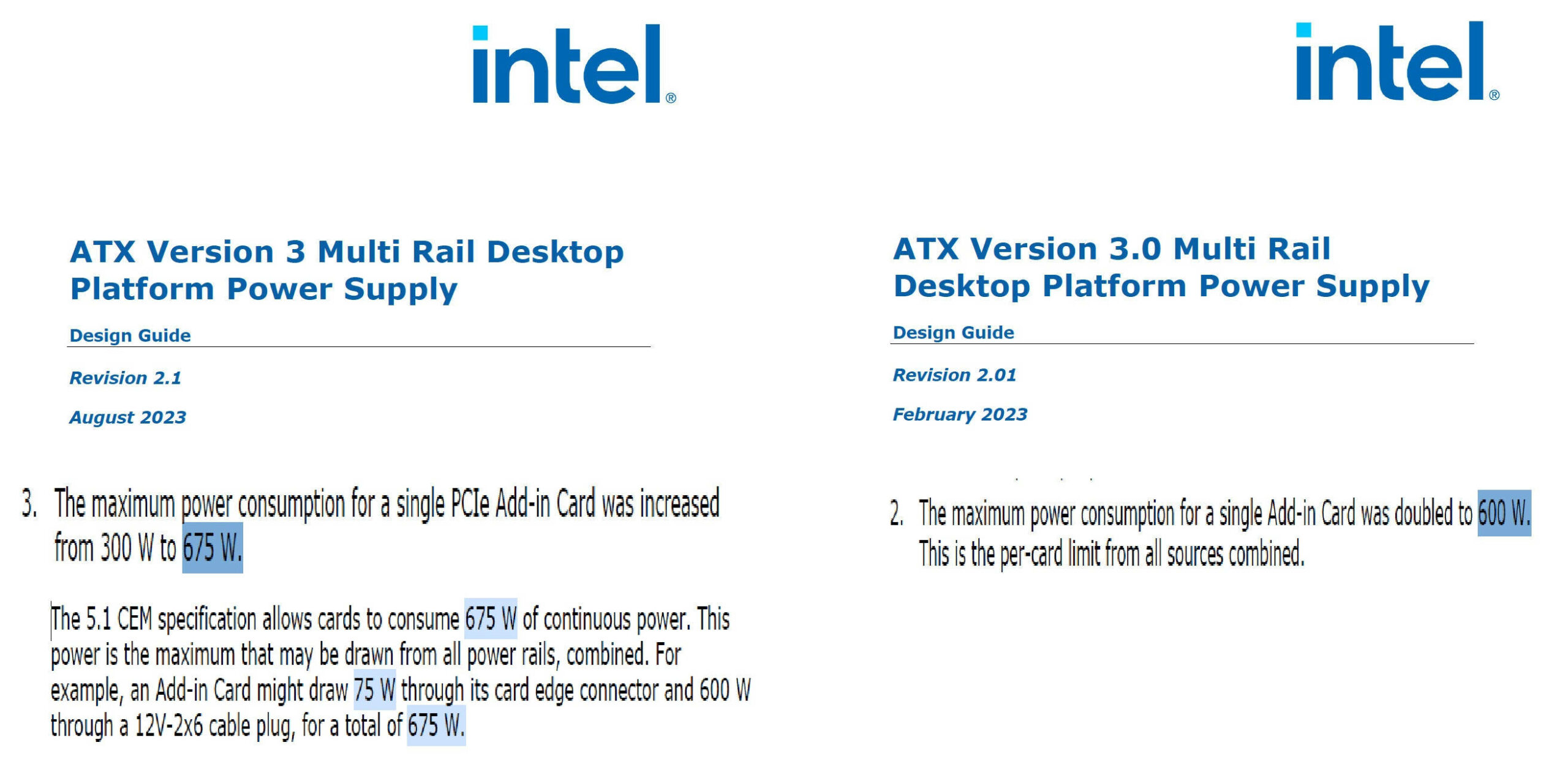 INTEL ATX 3.1 设计规范强调 PCI-E 插槽 PEG 供电的存在