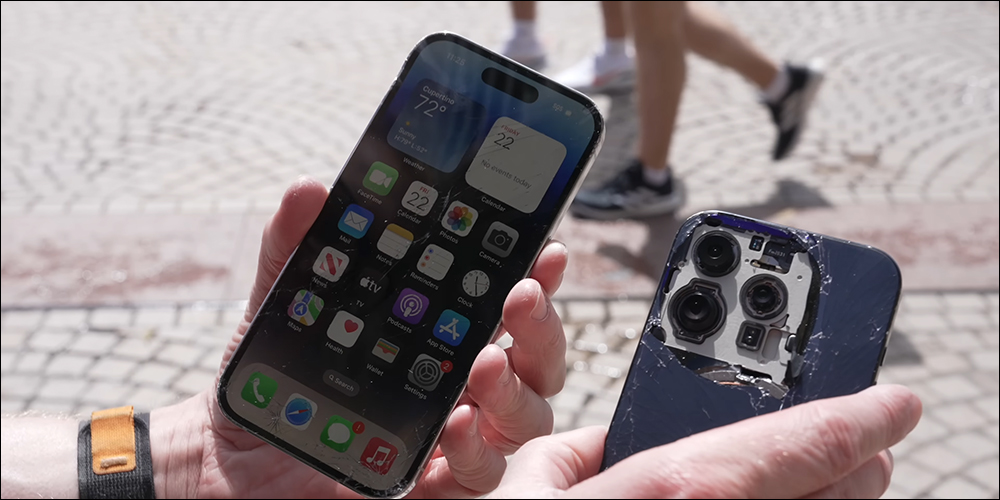 iPhone 15 Pro全球首摔测试，新的弧形边缘钛金属中框似乎不太耐用 - 电脑王阿达