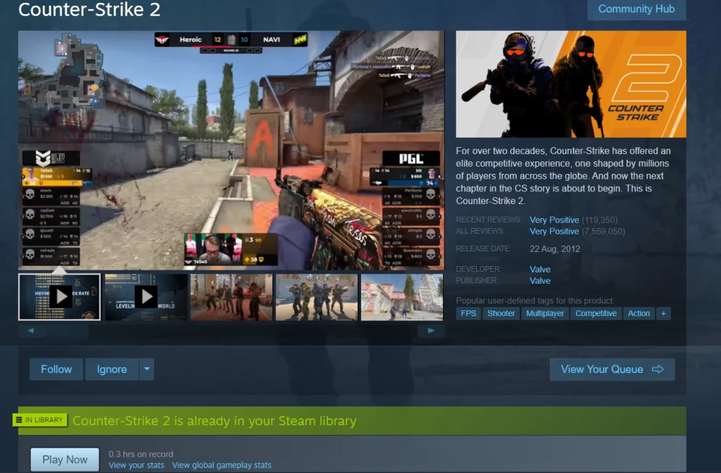 《Counter-Strike 2》现已正式上线！玩家可免费在Steam下载畅玩！