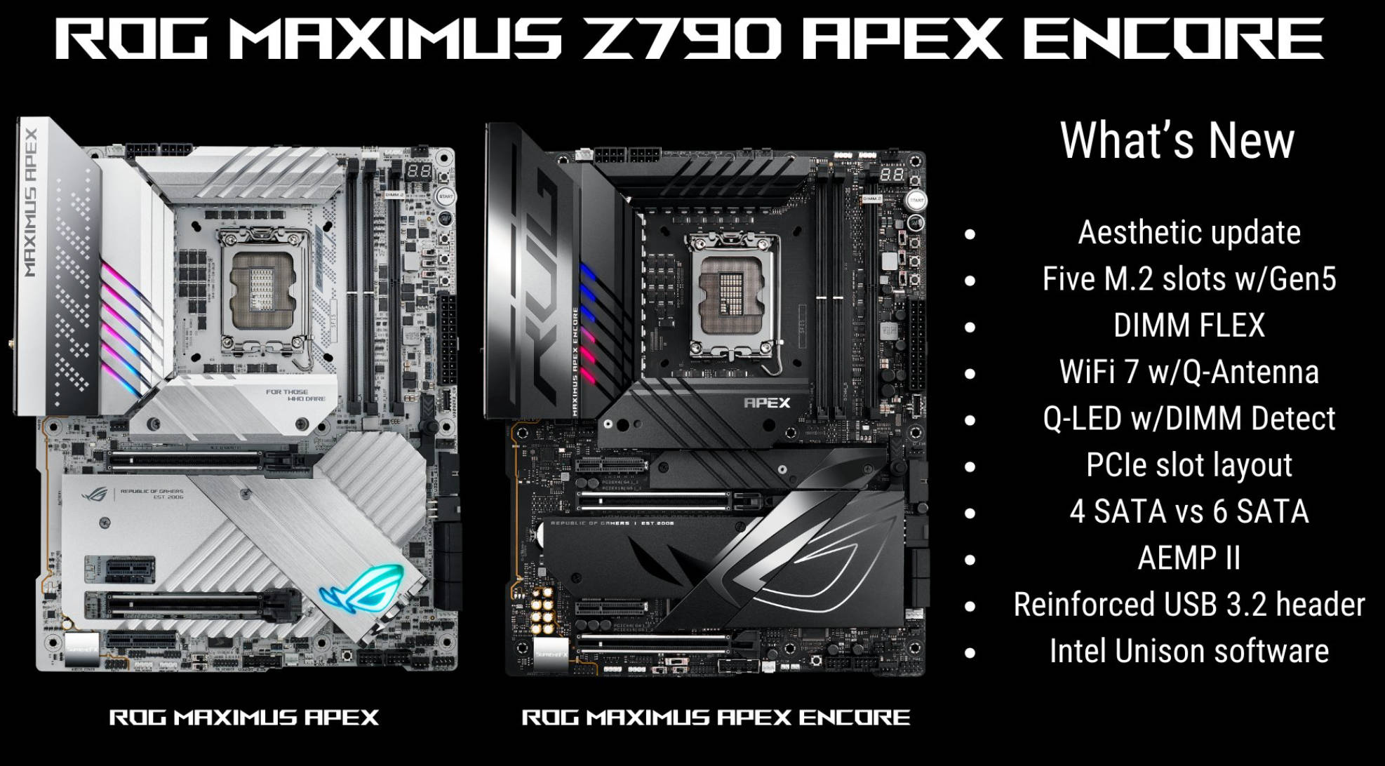 ROG MAXIMUS Z790 APEX ENCORE 主板即将上市！