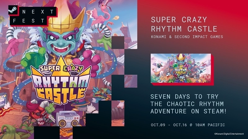 《Super Crazy Rhythm Castle》试玩版于Steam 新品节公开，现在就来展开混音节奏大冒险！