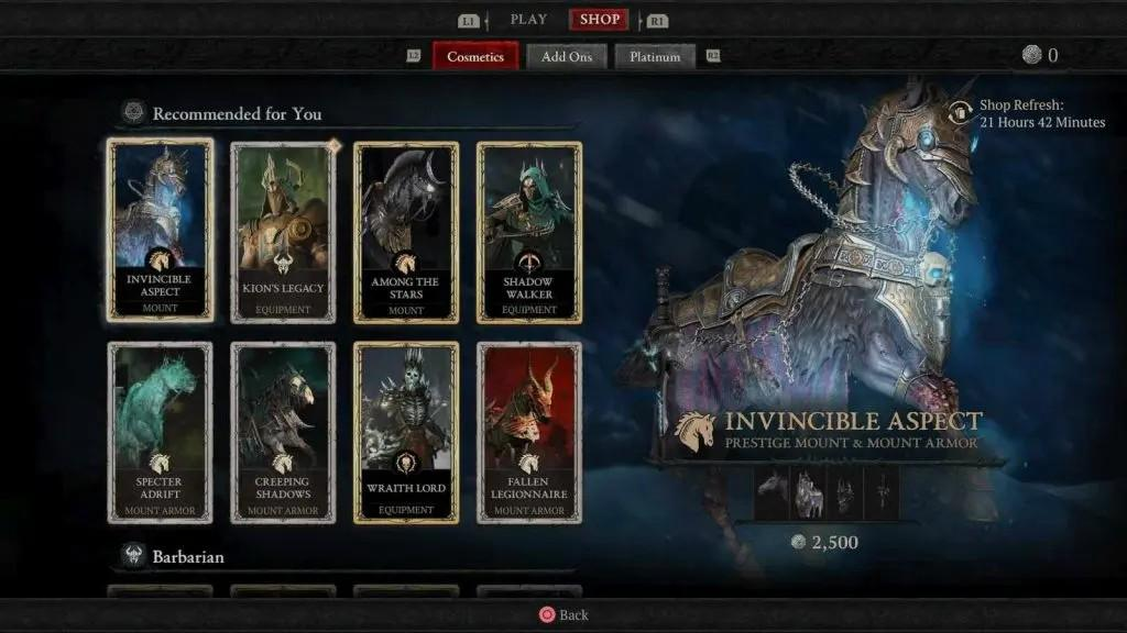 《魔兽世界》坐骑战马加入《Diablo 4》 只要你有2500白金币
