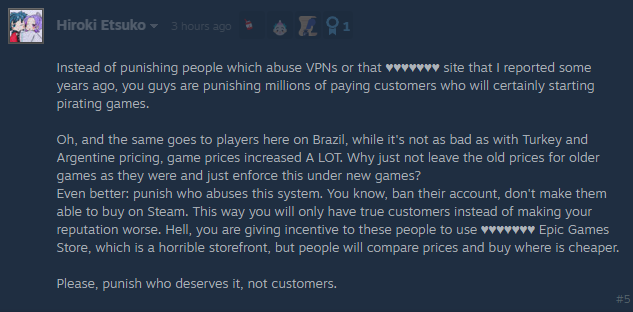 不能再跨区低价买游戏！Steam将把阿根廷和土耳其货币改为美元！