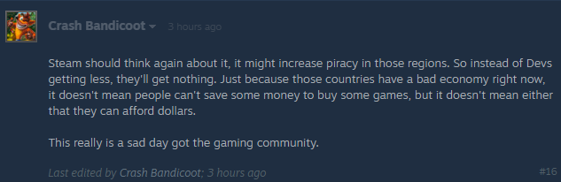 不能再跨区低价买游戏！Steam将把阿根廷和土耳其货币改为美元！