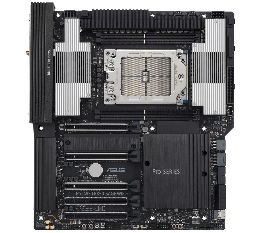 支持AMD TR5脚位处理器，ASUS Pro WS TRX50-SAGE WiFi主板亮相