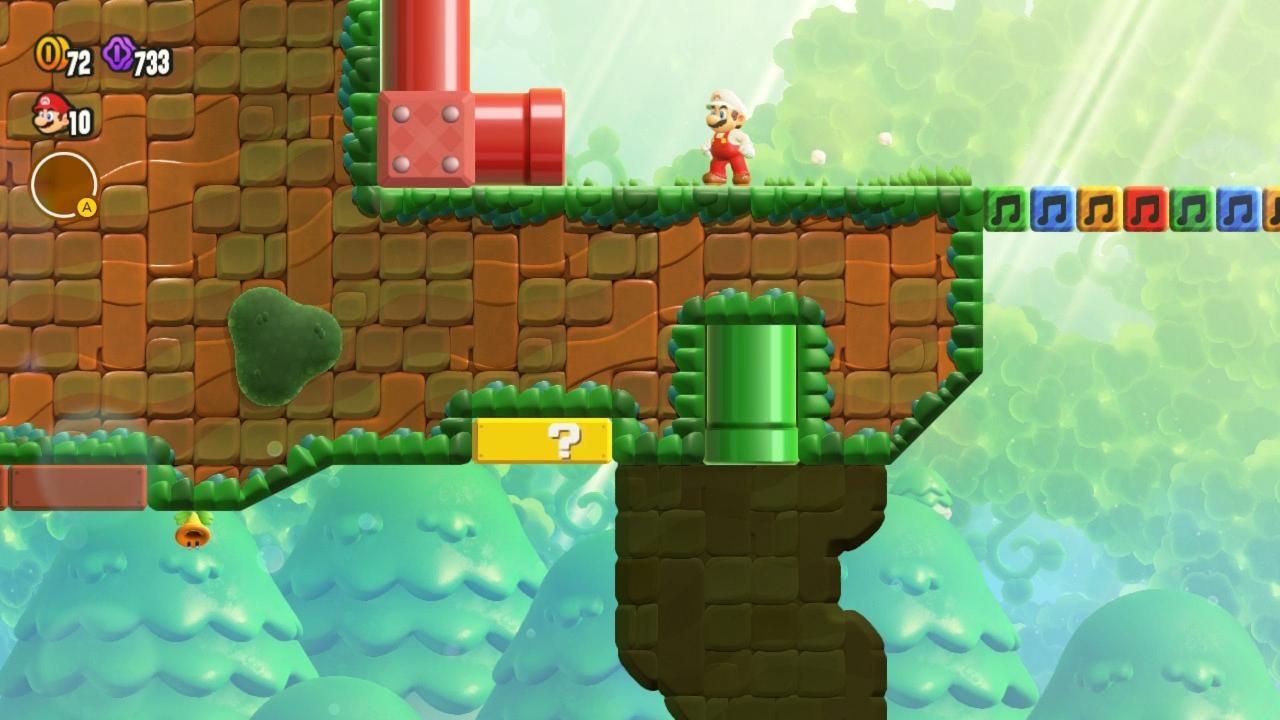 Switch超级马里欧兄弟惊奇攻略：水管岩平原全3关隐藏旗杆详细位置图解