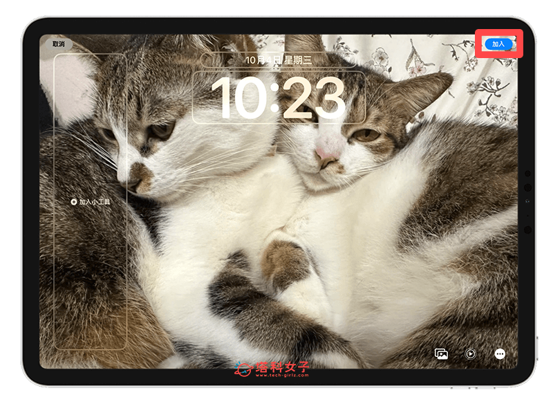iPad 动态壁纸设定方法：加入