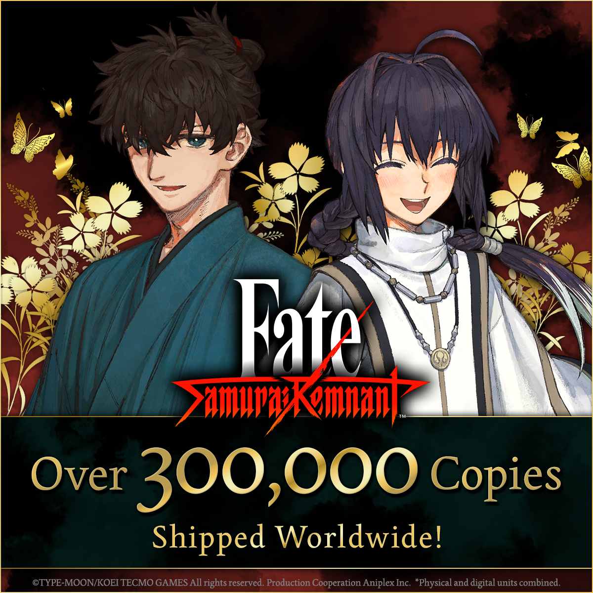 新作《Fate/Samurai Remnant》全球累计出货量现已突破 300,000 份！
