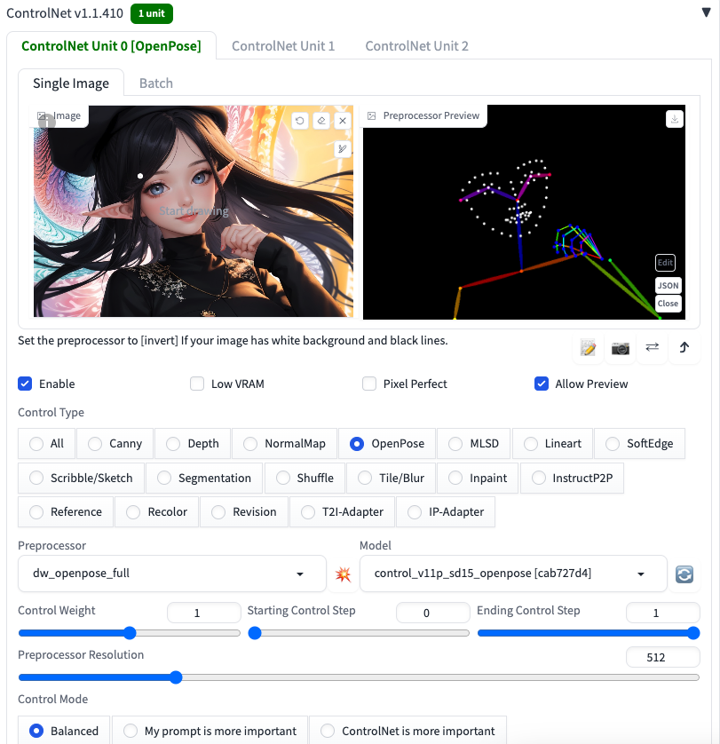 ControlNet的设定