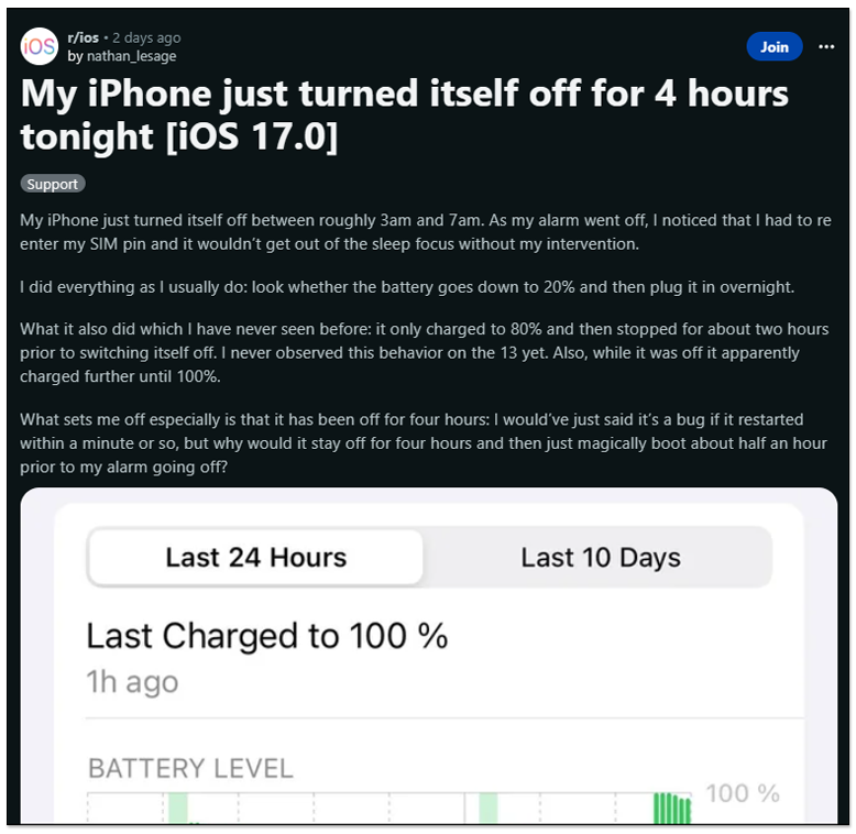 需要靠闹钟叫醒的人注意！ 多位网友反应 iPhone 半夜会自动暂时关机，导致闹钟没响 - 电脑王阿达