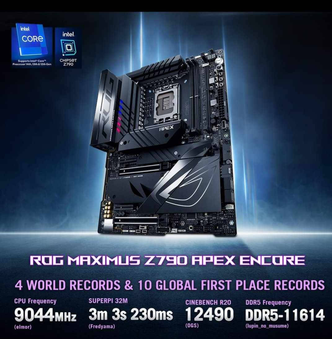 ROG MAXIMUS Z790 APEX ENCORE 主板即将上市！