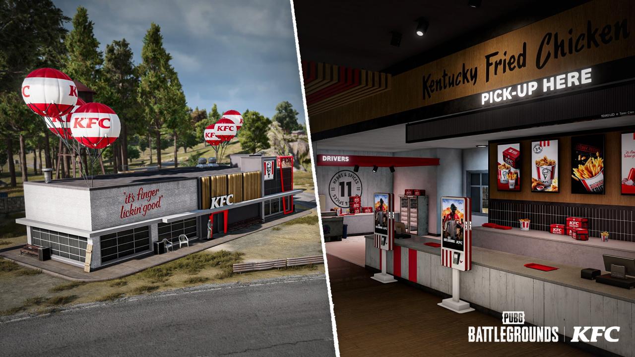 KFC与《PUBG Battlegrounds》和《PUBG Mobile》联动！限时套餐附送游戏 In-Game Loot！