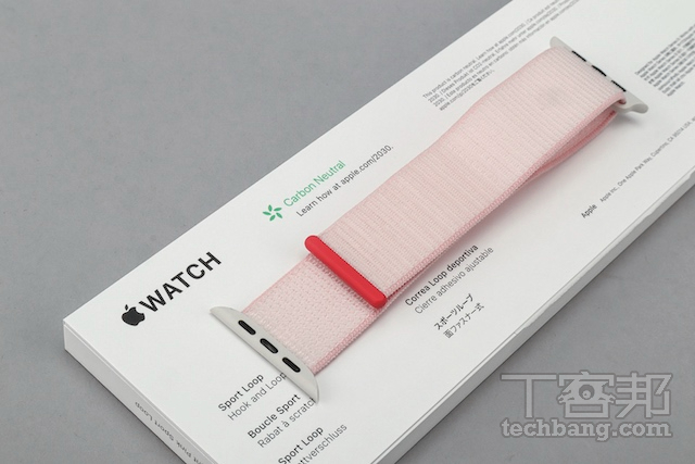 更环保的运动型表环：经过重新设计的运动型表环， 采用82%的回收纱线，以达到碳中和。