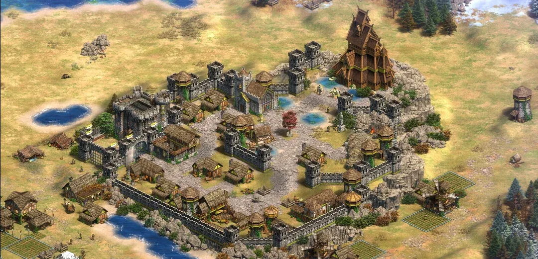 玩家在《世纪帝国2》重建《上古卷轴5》天际省