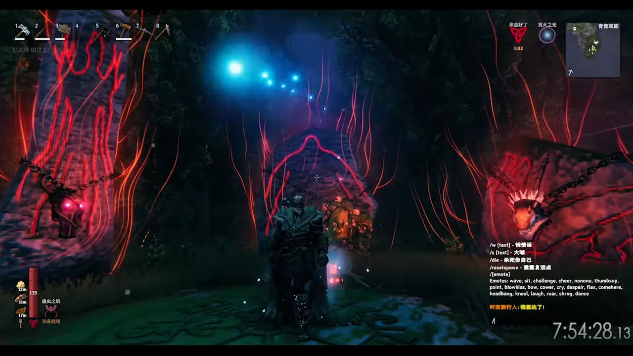 《瓦尔海姆Valheim》困难模式不死8小时速通全BOSS，战神试炼冠军游玩时数达4500小时
