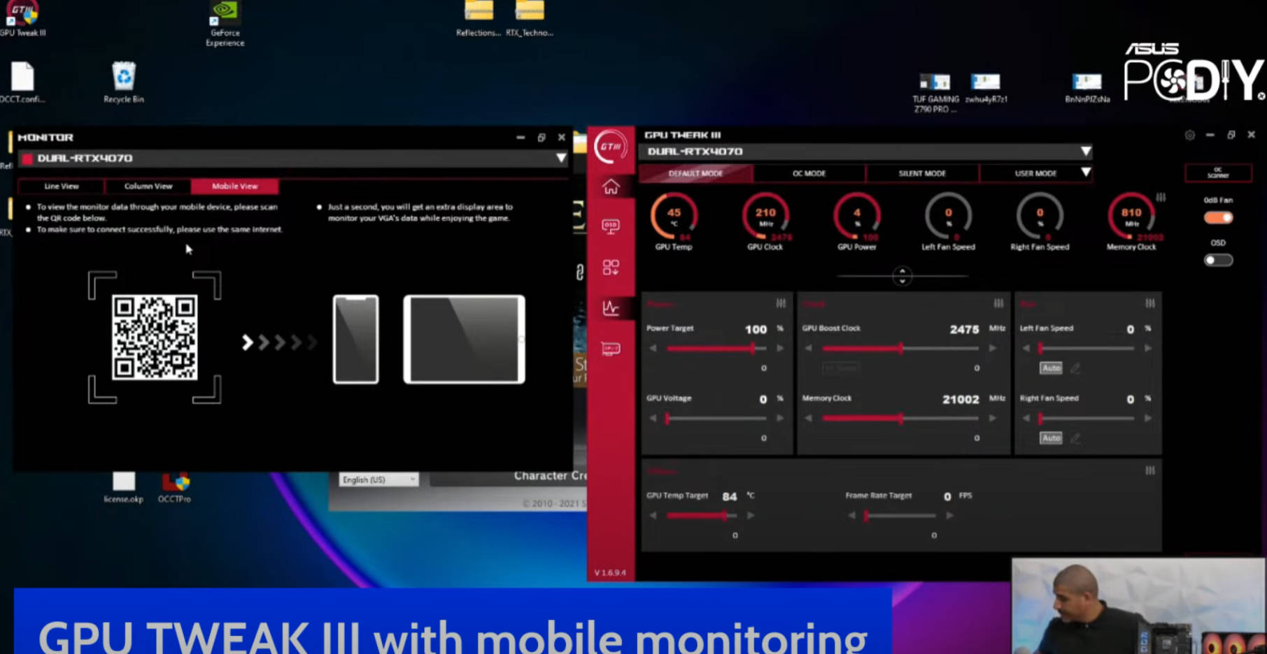 华硕最新的GPU TWEAK III显卡监控软件加入手机监测功能