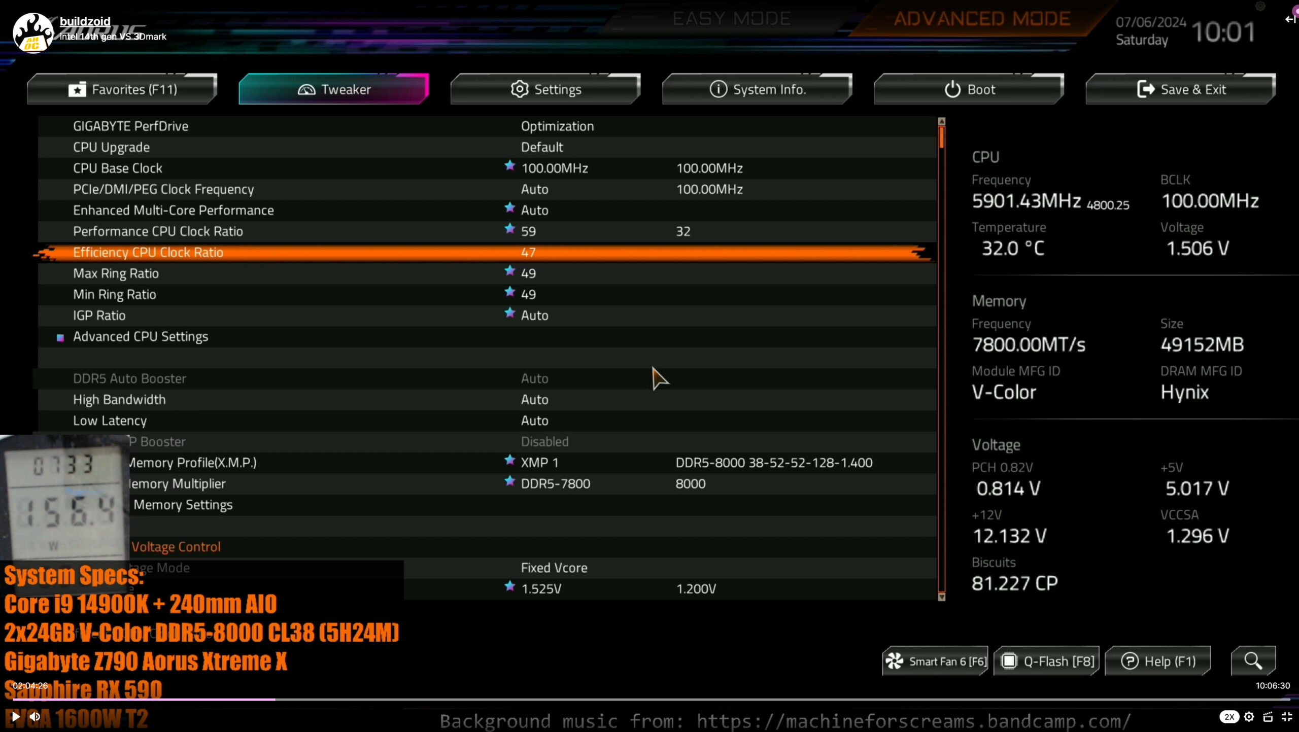 创作者终于用 Core i9-14900K 达成 LGA 1700 DDR5-8000？！