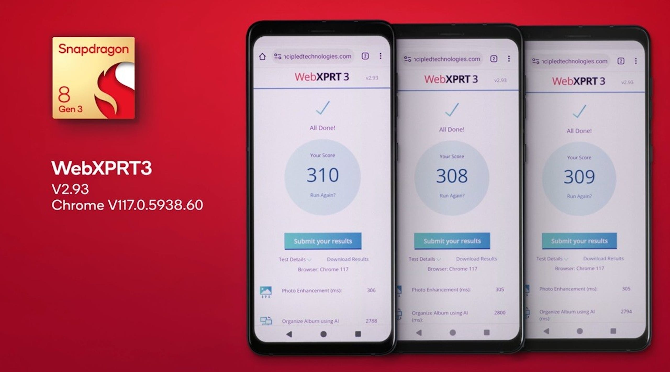 高通披露 Snapdragon 8 Gen 3 共 21 项效能评测成绩， 安兔兔 214 万分、 3D Mark WildLife 超过 110 帧且省电约 10%