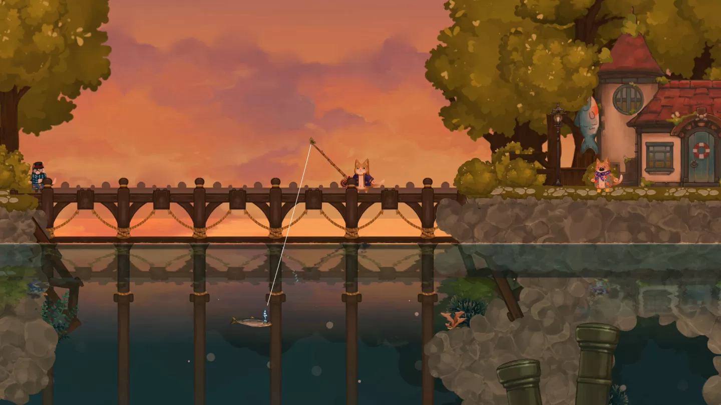 钓鱼冒险新作《Captain Pawsome》DEMO 版免费推出，与猫船长一起出航捕鱼去！