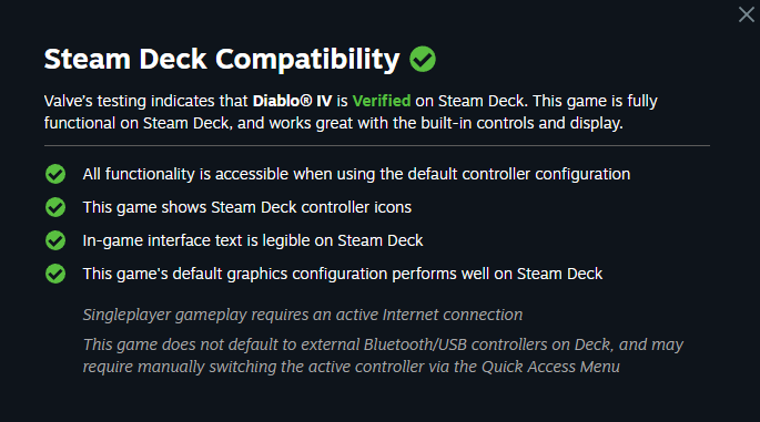 《Diablo 4》现已通过Steam Deck验证