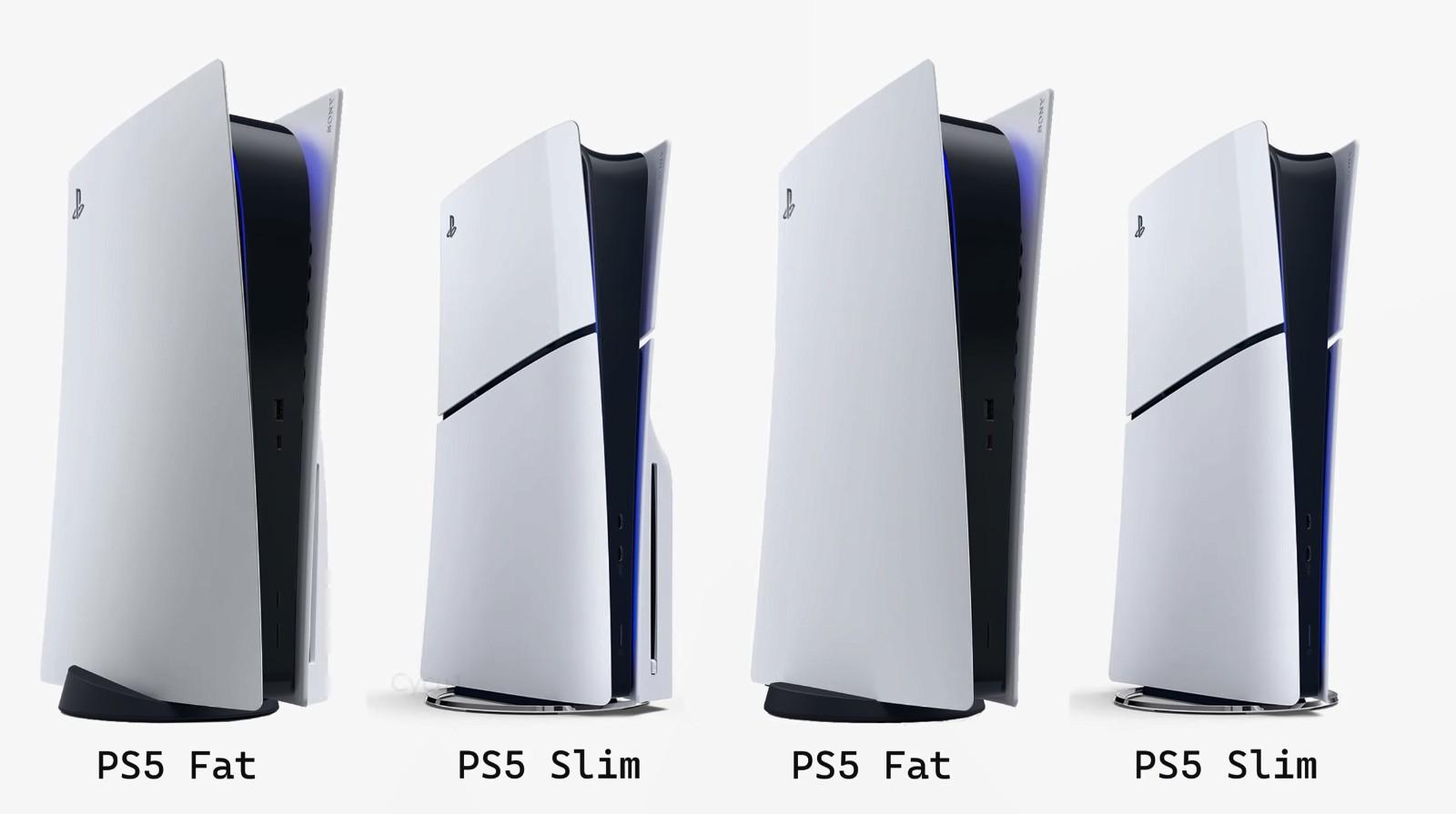 PS5 Slim和PS5大小对比 机身缩减不少