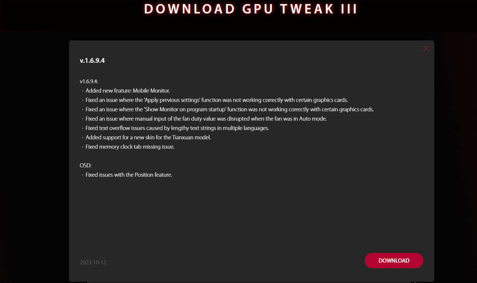 华硕最新的GPU TWEAK III显卡监控软件加入手机监测功能