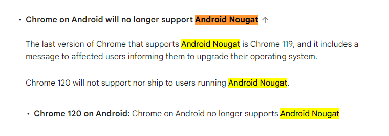老用户警报！Google Chrome 将停止支持 Android 7 系统版本