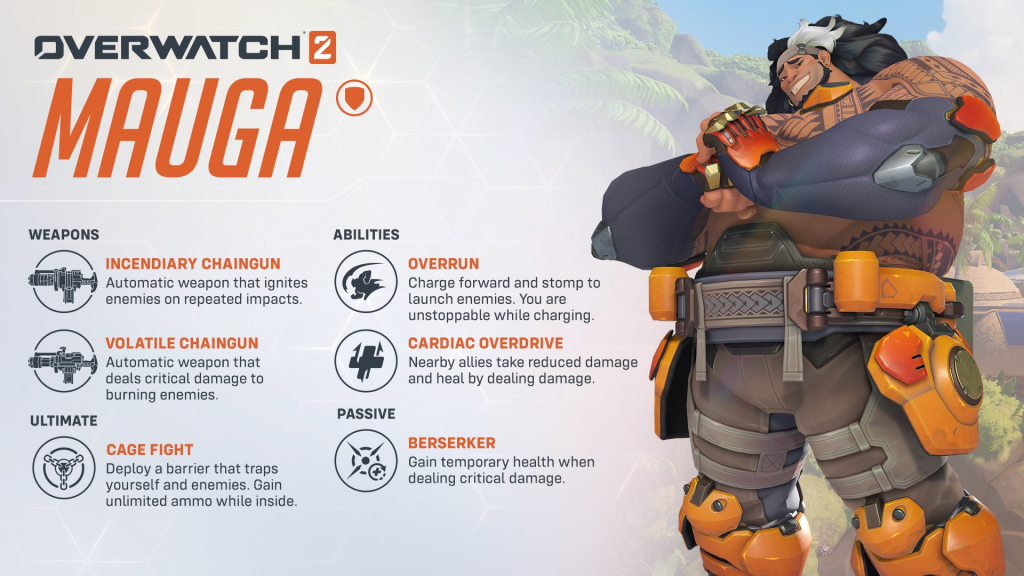 《Overwatch 2》深入了解新英雄「Mauga」！新英雄「Mauga」