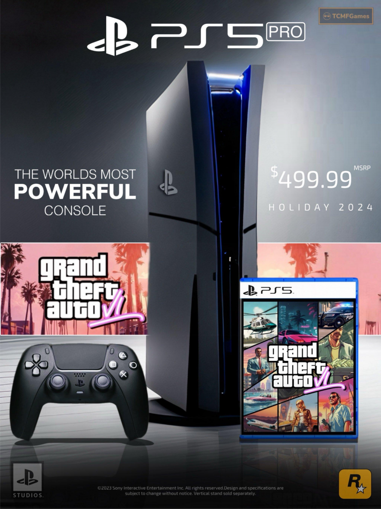 GTA粉丝自制PS5 Pro《GTA 6》套装宣传图