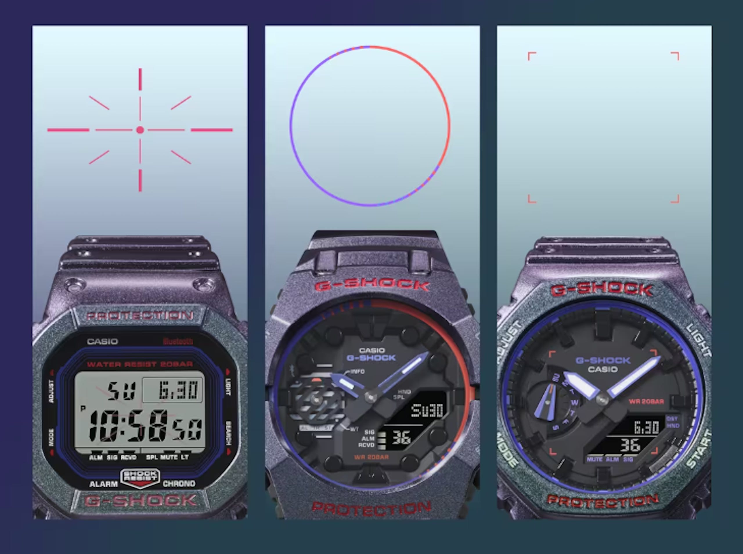 以计算机游戏虚拟世界观为主题的 G-SHOCK