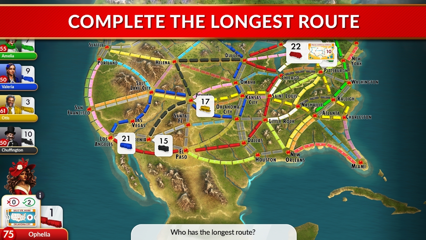 桌游改编新作《铁道任务 Ticket to Ride》手机版开放预先注册 建立铁路帝国击败对手！