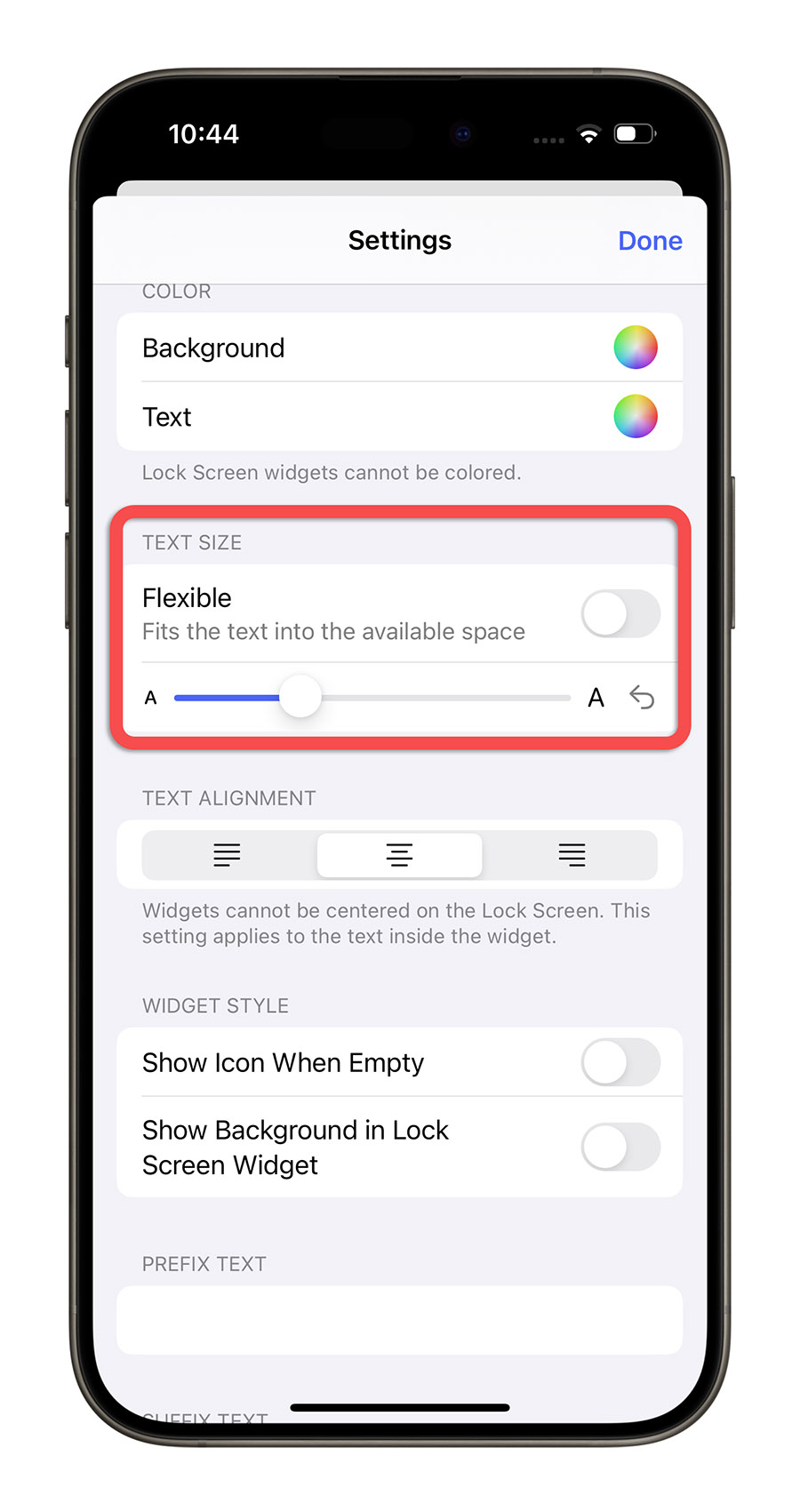 iPhone 锁定画面 加文字 Widget