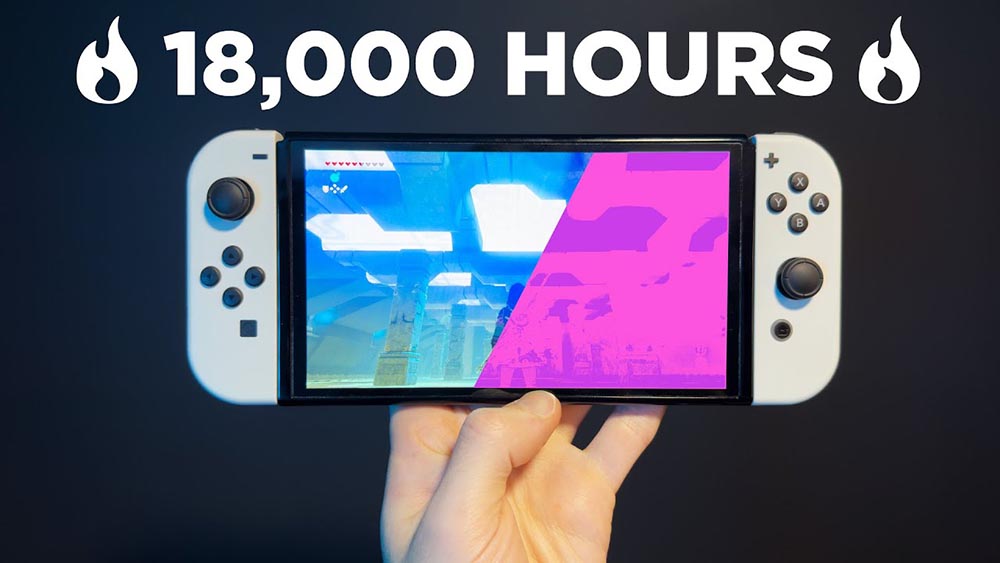 国外勇者实测 Nintendo Switch OLED 二年不关机、屏幕持续亮着，来测试什么时候发生烙印 - 电脑王阿达
