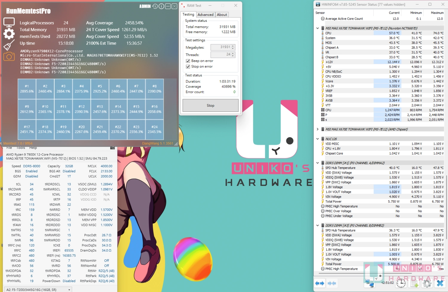MSI X670E AGESA 1.0.8.0 BIOS FCLK 性能大提升！