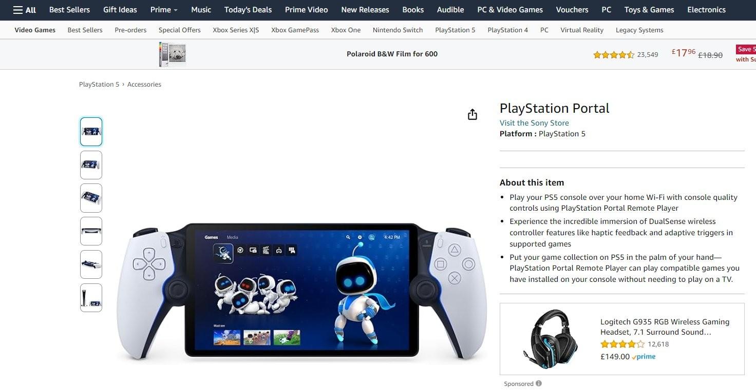 Sony PS Portal供不应求 多个地区售罄