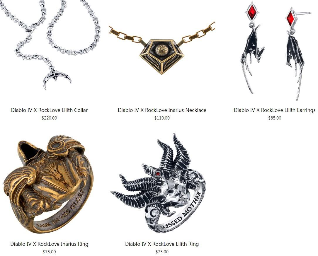 暴雪联名珠宝公司推出《Diablo 4》主题首饰 售价75美元起