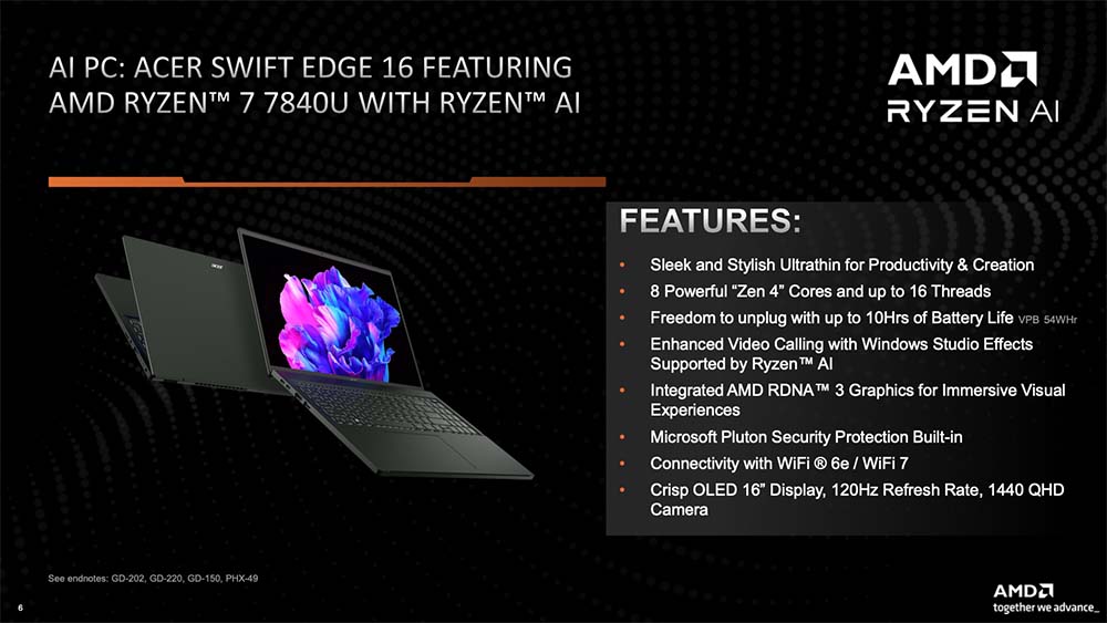 Ryzen AI技术未来值得期待，AMD Ryzen 7 7840U处理器的Acer Swift Edge 16实测