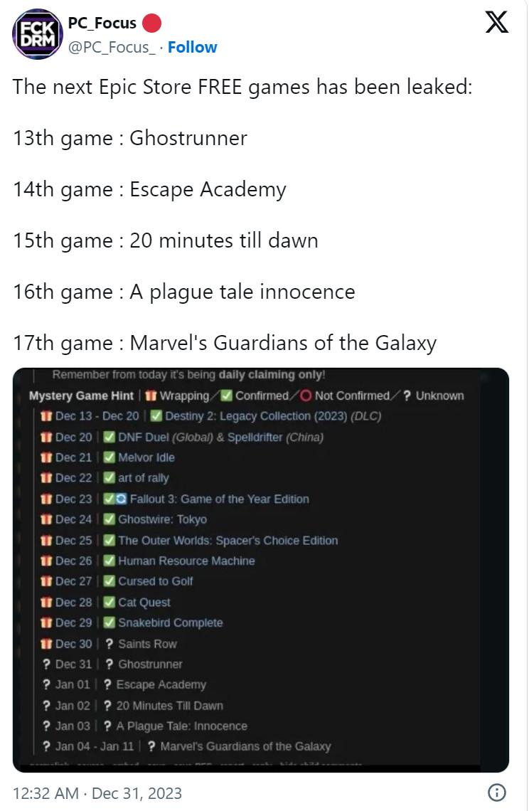 epic free games