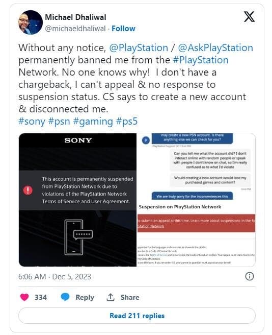 Sony PSN账户出现不明原因永久封号现象