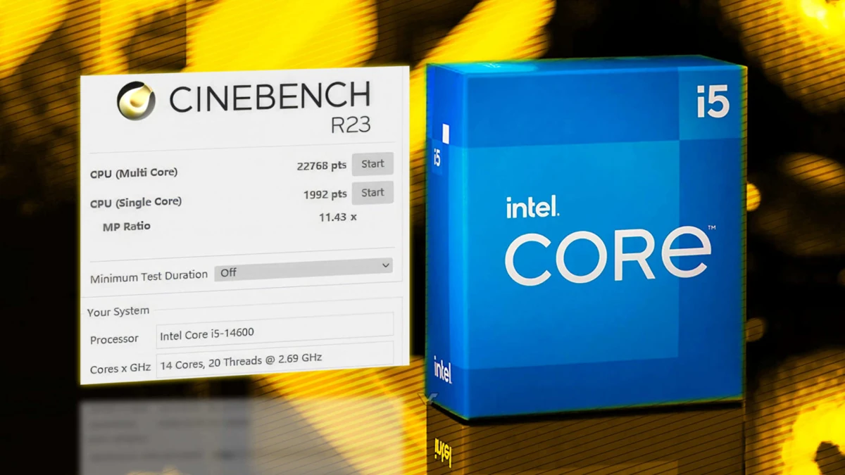 Intel Core i5-14600 Cinebench 跑分公开，效能比 i5-14600K 低 4-5%