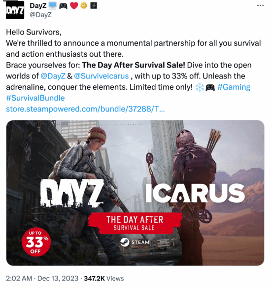 《DayZ》嘲讽程度满满 「The Day After」折扣套装现已推出