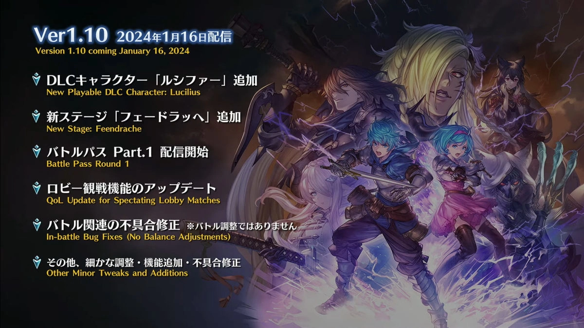 《碧蓝幻想Versus Rising》公开改版情报，人气角色「路西法/维恩/贝雅特丽丝」DLC 参战