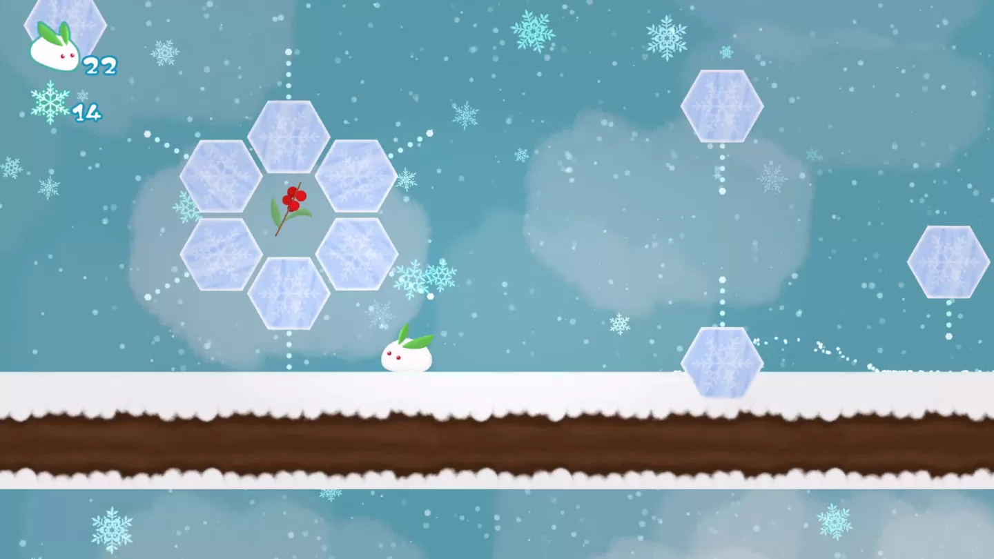 2D 平台动作《Yukiusa》Steam 免费推出，操作可爱雪兔以山顶为目标前进！