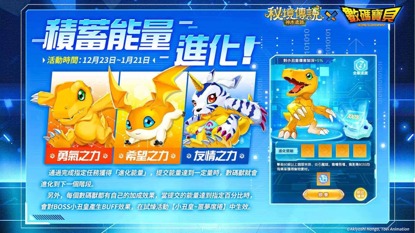 《秘境传说：神木遗迹》×《数码宝贝》联动正式上线