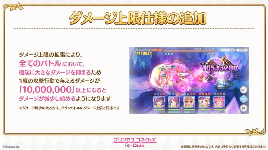 日本遊戲商 Cygames 在 12 月 26 日晚間的 Youtube 特別節目「プリンセスコネクト！Re:Dive 大型アップデート発表特番」中，宣布旗下動畫 RPG《超異域公主連結☆Re:Dive》將於 2024 年 2 月 15 日實施六週年大型更新。