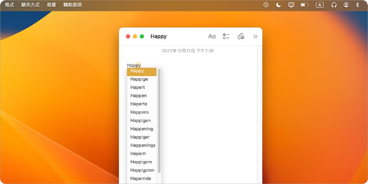 Mac 功能 16：Mac 备忘录快速搜索单字