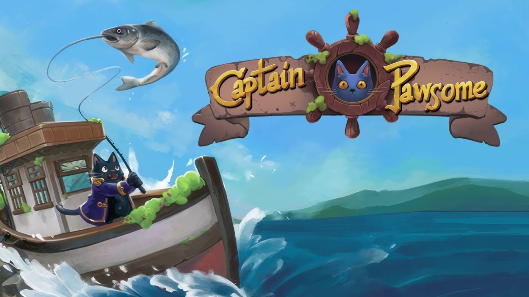 钓鱼冒险游戏《Captain Pawsome》现已推出体验版，跟着猫咪船长拯救受污染的海洋。