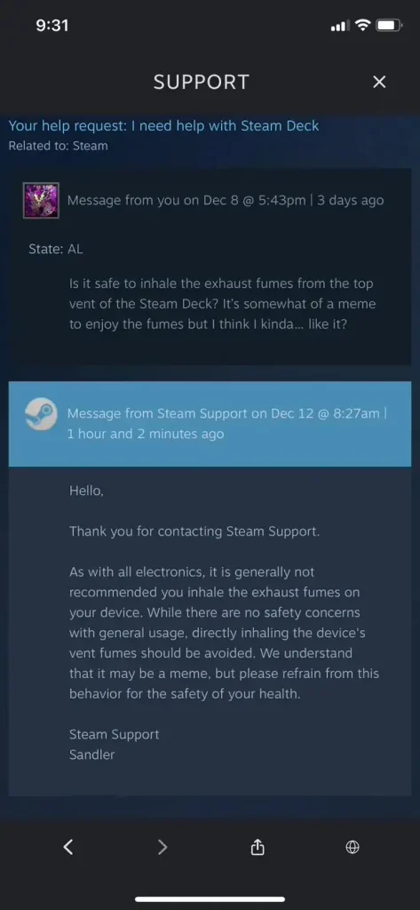 喜欢闻Steam Deck散热排气？Valve：别这样，对健康不好