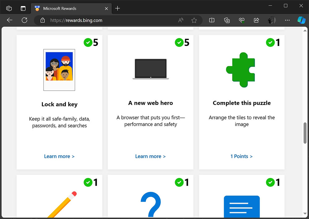 Microsoft Rewards 奖励计划调整，日常 Edge 浏览搜索被移除 - 计算机王阿达